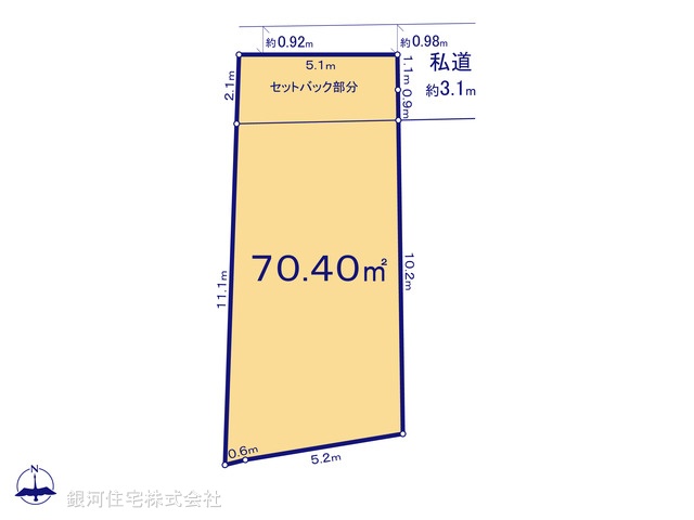 G00371516 東京都北区滝野川２丁目 土地 3980万円【区画図】