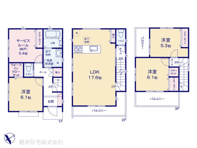 G00371543 千葉県市川市広尾２丁目 新築一戸建て 4980万円【間取図】