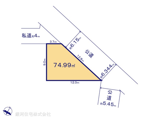 G00371637 東京都東久留米市本町２丁目 土地(建築条件付土地) 3580万円【区画図】