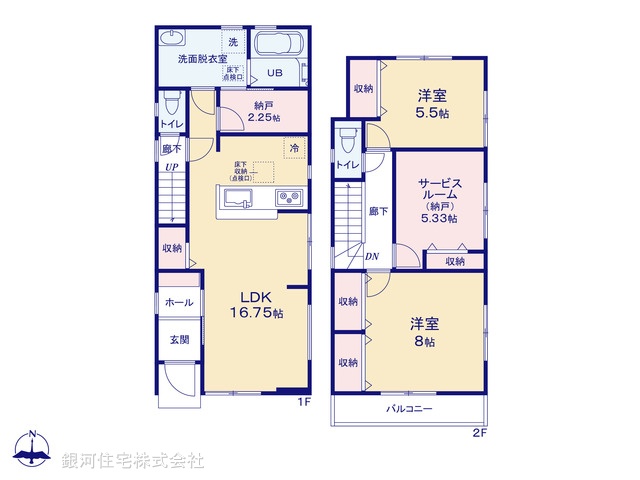 G00371640 東京都練馬区関町北３丁目 新築一戸建て 7480万円【間取図】