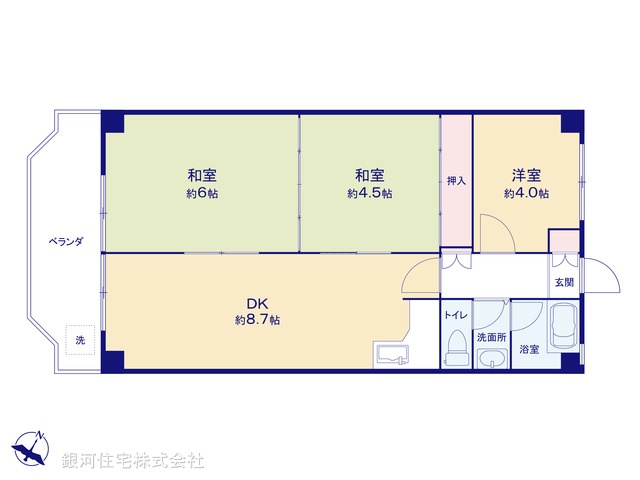 G00371677 埼玉県新座市大和田５丁目 中古マンション 780万円【間取図】