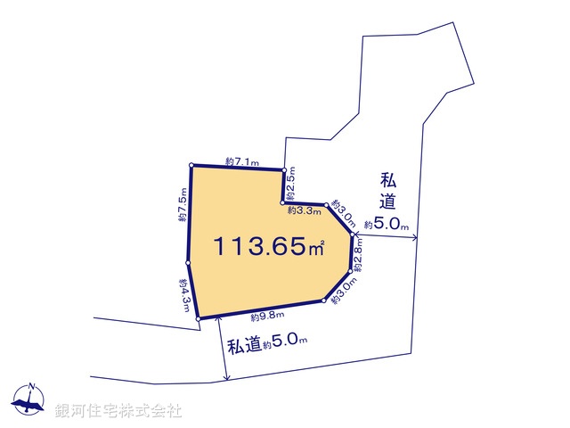 G00371687 東京都東村山市廻田町４丁目 土地(建築条件付土地) 2880万円【区画図】