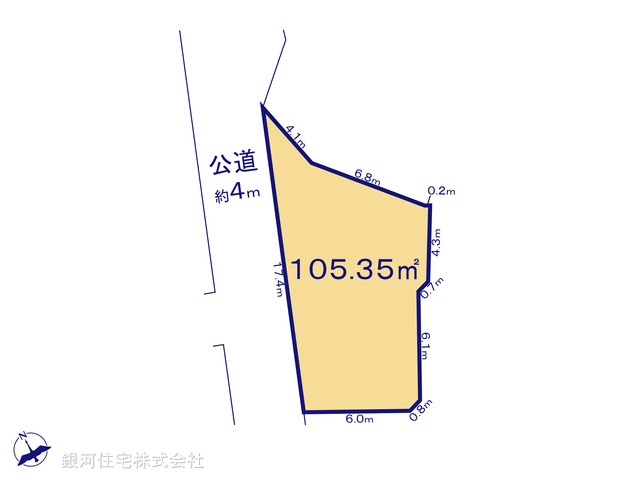G00371698 東京都練馬区向山４丁目 土地 6180万円【区画図】