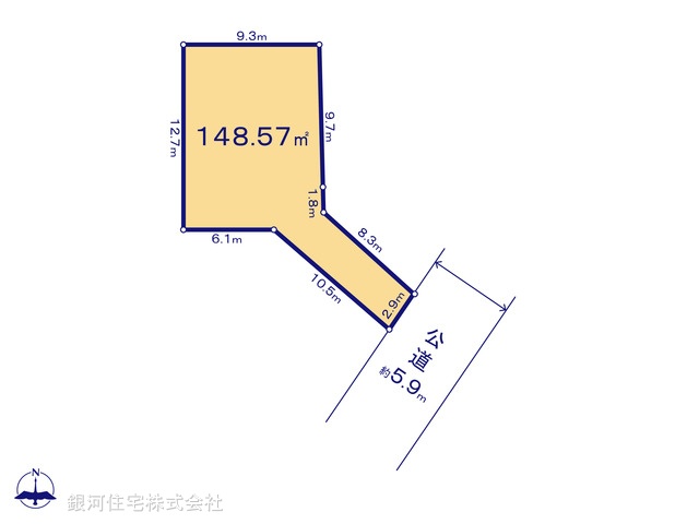 G00371703 東京都世田谷区砧７丁目 土地(建築条件付土地) 1億1150万円【区画図】