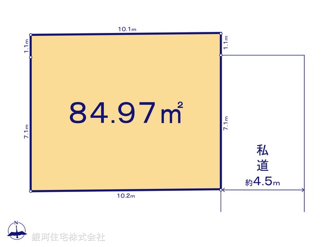 G00371717 東京都練馬区谷原６丁目 土地(建築条件付土地) 5180万円【区画図】