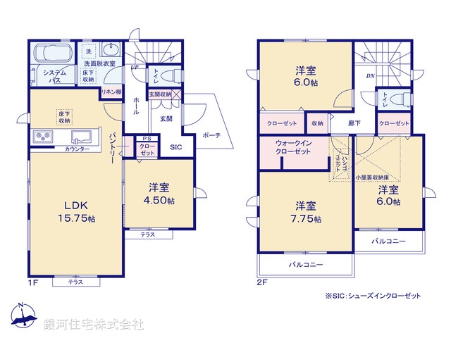 G00371718 東京都八王子市宇津木町 新築一戸建て 3280万円【間取図】