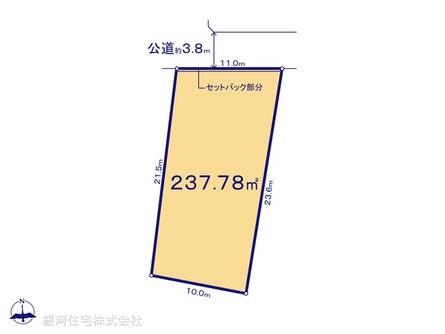 G00371720 神奈川県横浜市神奈川区松ヶ丘 土地 8480万円【区画図】