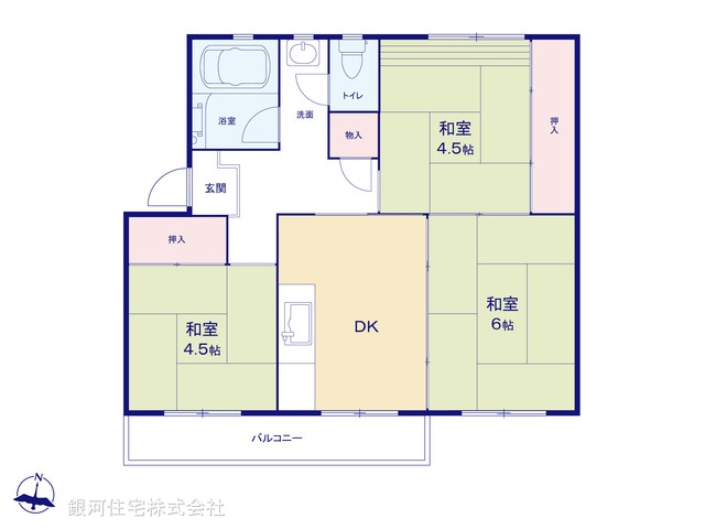 G00371742 千葉県千葉市花見川区花見川 中古マンション 580万円【間取図】