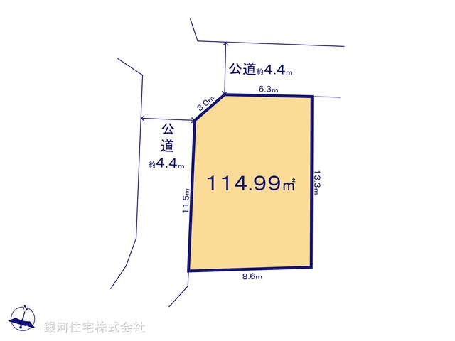 G00371806 埼玉県さいたま市緑区大字三室 土地 2700万円【区画図】
