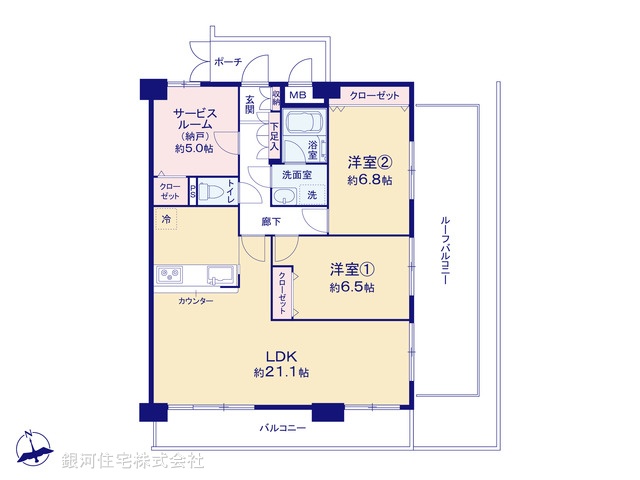 G00371813 東京都昭島市大神町３丁目 中古マンション 2490万円【間取図】