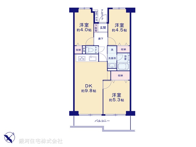 G00371815 東京都葛飾区柴又２丁目 中古マンション 3480万円【間取図】