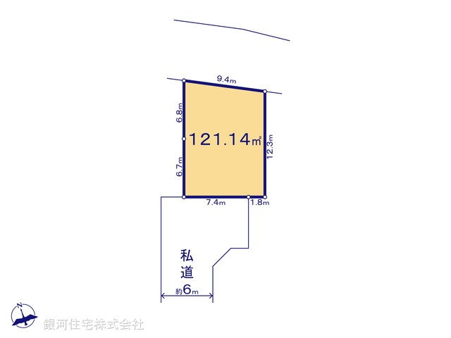 G00371864 埼玉県さいたま市緑区大字三室 土地 2490万円【区画図】