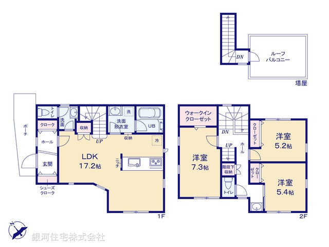 G00371880 東京都町田市小山町 新築一戸建て 5680万円【間取図】