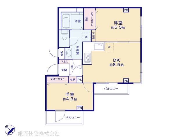 G00371884 東京都江戸川区中央４丁目 中古マンション 2280万円【間取図】