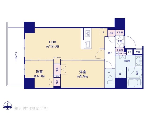 G00371887 東京都荒川区東尾久１丁目 中古マンション 6280万円【間取図】