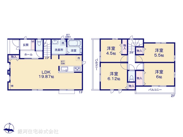 G00371905 東京都練馬区石神井台８丁目 新築一戸建て 7390万円【間取図】