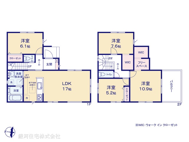 G00371934 東京都東大和市立野１丁目 新築一戸建て 5899万円【間取図】