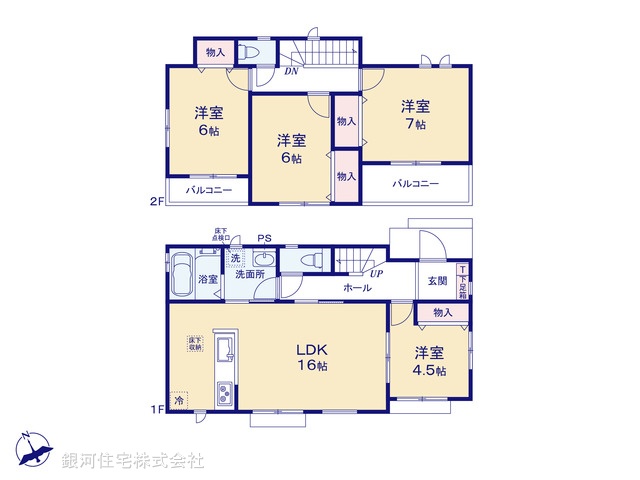 G00371938 千葉県船橋市小室町 新築一戸建て 2890万円【間取図】