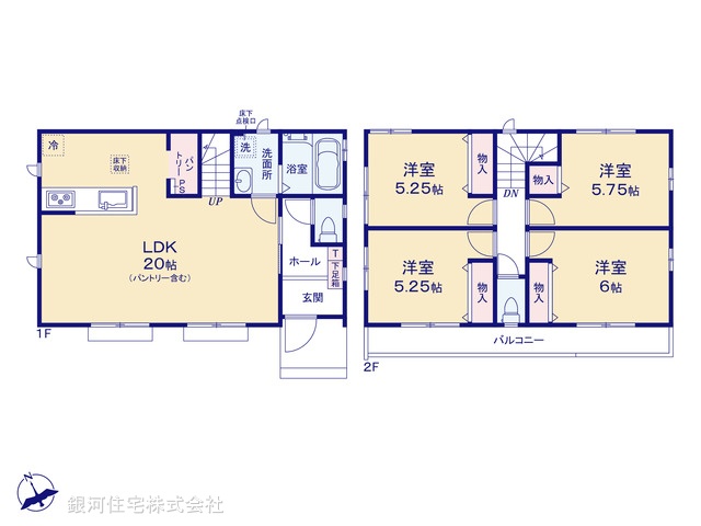 G00371940 千葉県船橋市小室町 新築一戸建て 2990万円【間取図】