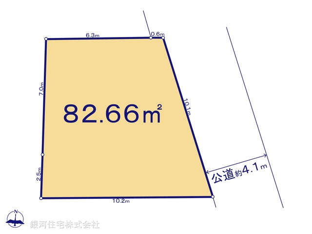 G00371971 東京都江戸川区松本２丁目 土地 4000万円【区画図】