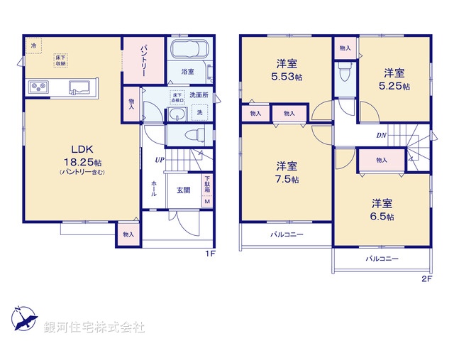 G00371999 千葉県市川市大和田５丁目 新築一戸建て 6790万円【間取図】