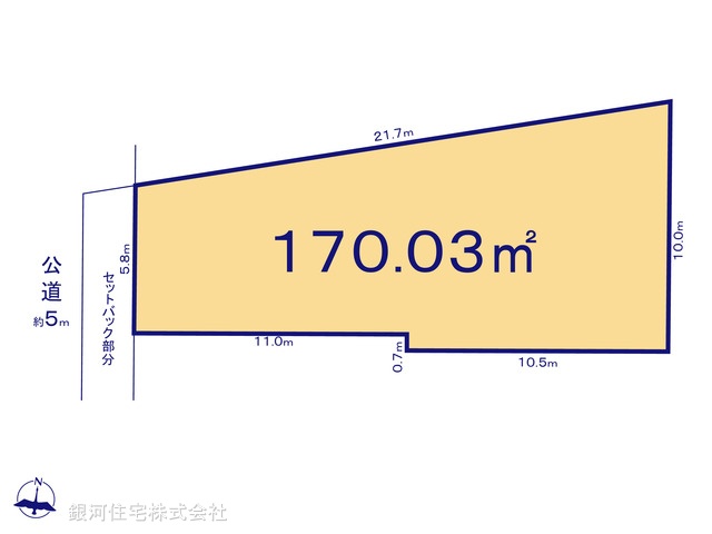 G00372081 埼玉県春日部市内牧 土地 2090万円【区画図】