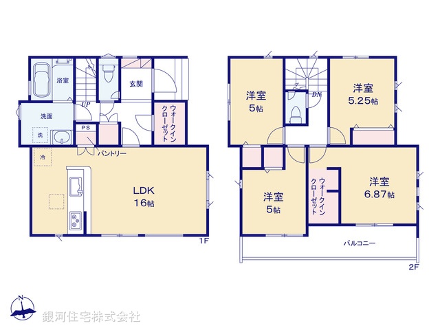 G00372100 埼玉県さいたま市見沼区大和田町２丁目 新築一戸建て 4880万円【間取図】