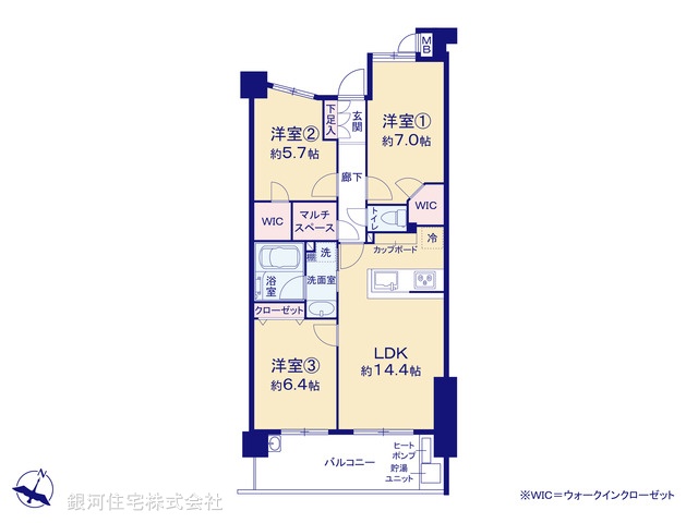 G00372107 埼玉県上尾市五番町 中古マンション 2899万円【間取図】