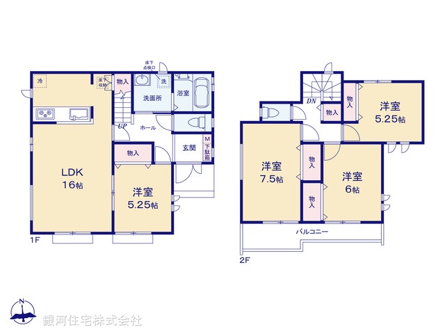 G00372144 東京都西東京市住吉町１丁目 新築一戸建て 5590万円【間取図】