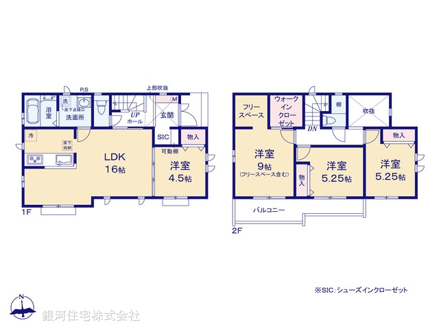 G00372147 東京都西東京市住吉町１丁目 新築一戸建て 6390万円【間取図】