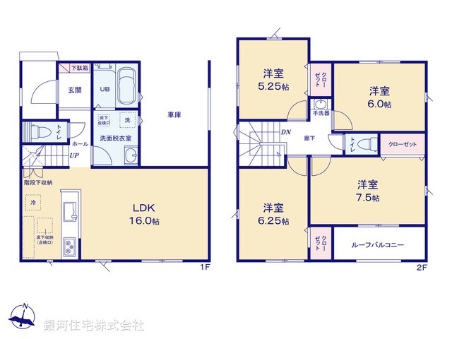 G00372245 埼玉県吉川市大字保 新築一戸建て 3590万円【間取図】