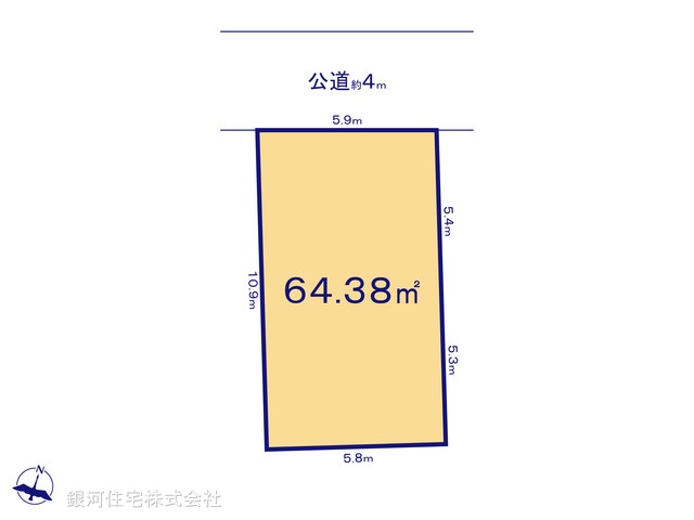 G00372261 埼玉県さいたま市浦和区針ヶ谷１丁目 土地 3999万円【区画図】