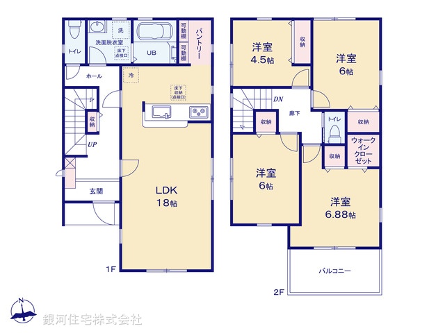 G00372276 千葉県木更津市清川２丁目 新築一戸建て 3090万円【間取図】