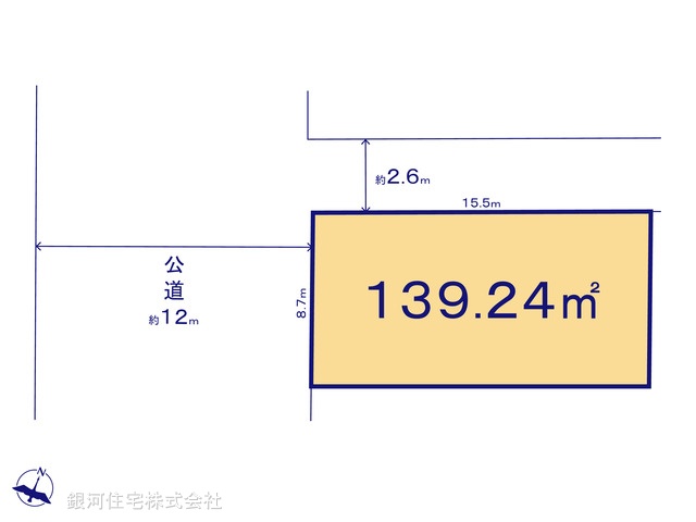 G00372278 千葉県四街道市みそら４丁目 土地 1550万円【区画図】