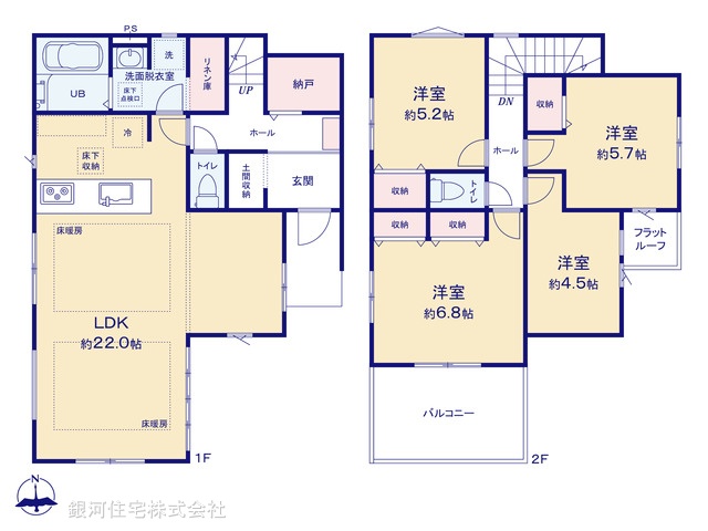 G00372287 東京都足立区神明南２丁目 新築一戸建て 5999万円【間取図】