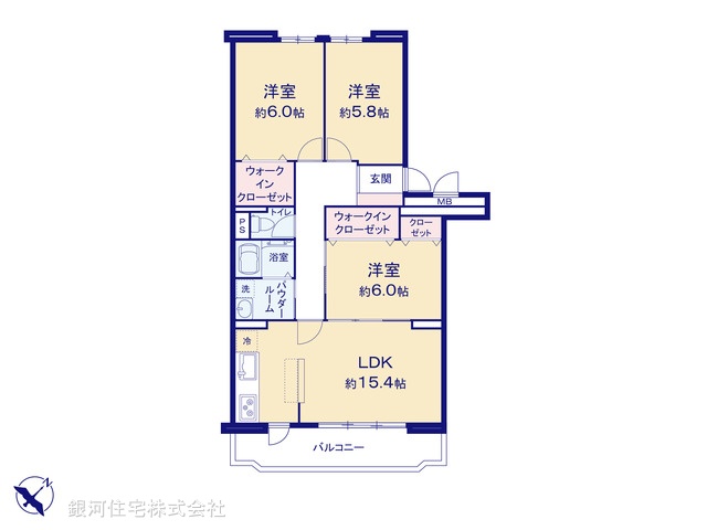 G00372354 埼玉県志木市館１丁目 中古マンション 2798万円【間取図】