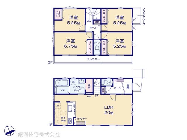 G00372360 東京都昭島市郷地町２丁目 新築一戸建て 4899万円【間取図】