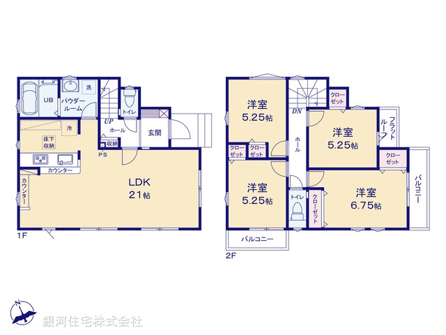 G00372361 東京都昭島市郷地町２丁目 新築一戸建て 4699万円【間取図】