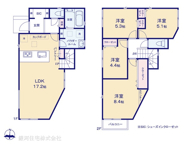 G00372363 神奈川県横浜市保土ヶ谷区釜台町 新築一戸建て 4590万円【間取図】