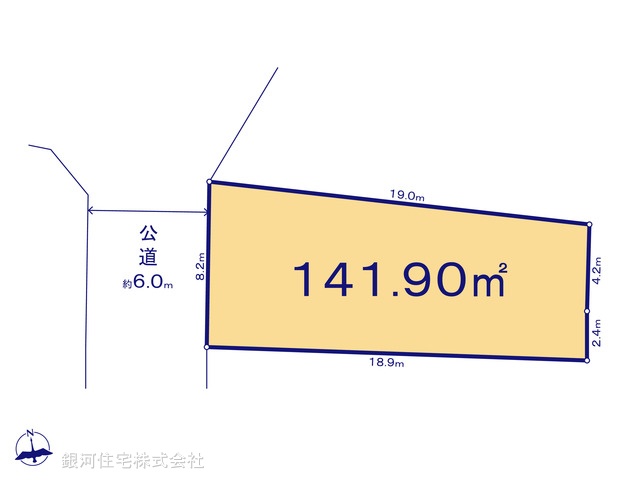 G00372372 神奈川県川崎市多摩区菅馬場３丁目 土地 4380万円【区画図】