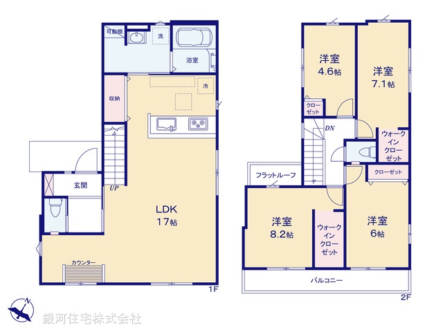 G00372421 埼玉県草加市北谷２丁目 新築一戸建て 4498万円【間取図】