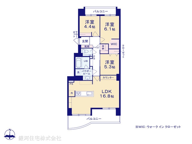 G00372476 東京都墨田区錦糸１丁目 中古マンション 8480万円【間取図】