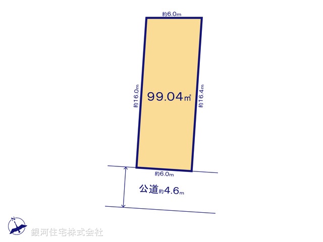 G00372479 神奈川県厚木市下荻野 土地 1400万円【区画図】