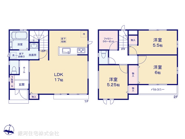 G00372531 東京都足立区佐野１丁目 新築一戸建て 4290万円【間取図】