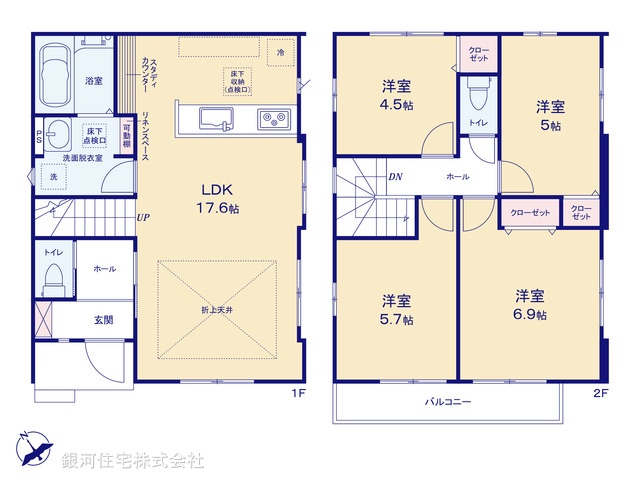 G00372576 千葉県船橋市前原西６丁目 新築一戸建て 6298万円【間取図】