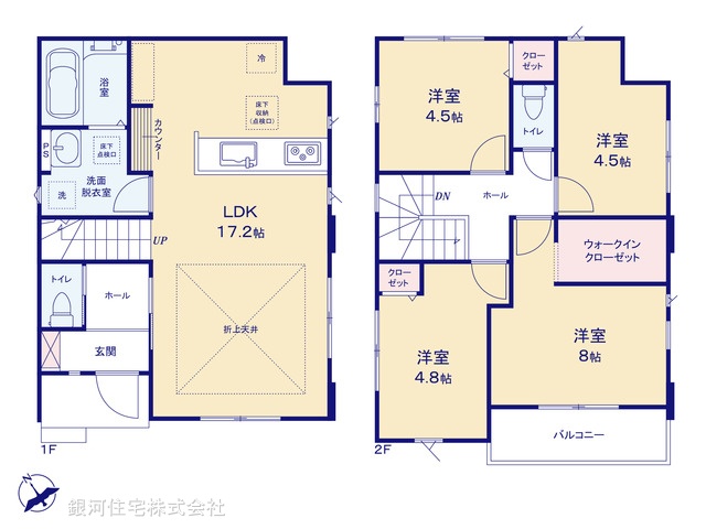 G00372578 千葉県船橋市前原西６丁目 新築一戸建て 6298万円【間取図】