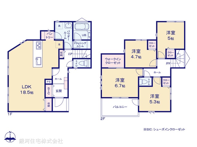 G00372624 神奈川県横浜市緑区寺山町 新築一戸建て 5380万円【間取図】