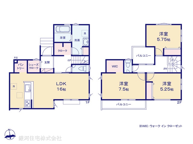 G00372631 東京都練馬区大泉町４丁目 新築一戸建て 5880万円【間取図】