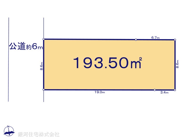 G00372661 神奈川県横浜市都筑区桜並木 土地 7600万円【区画図】