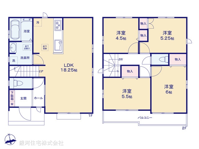 G00372709 東京都西東京市芝久保町４丁目 新築一戸建て 6190万円【間取図】